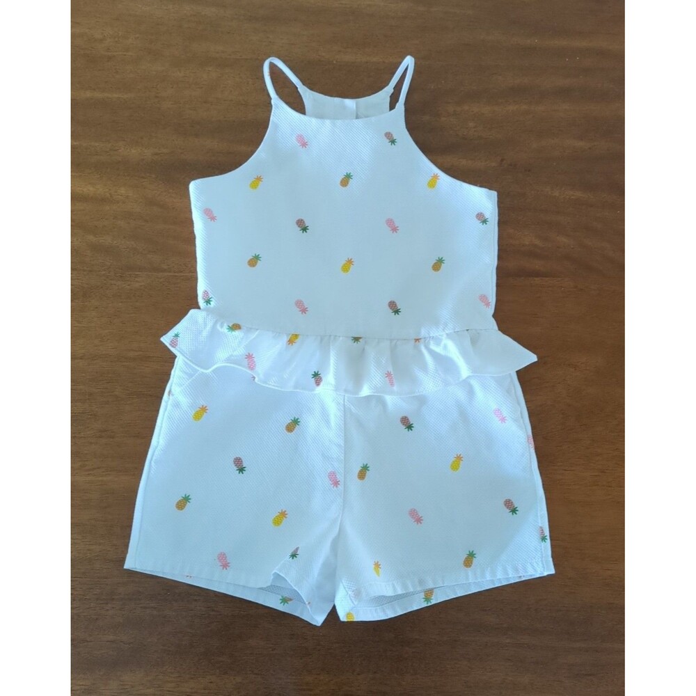 Janie and Jack Girls The Fresh Pineapple Romper size 8 NEW NT